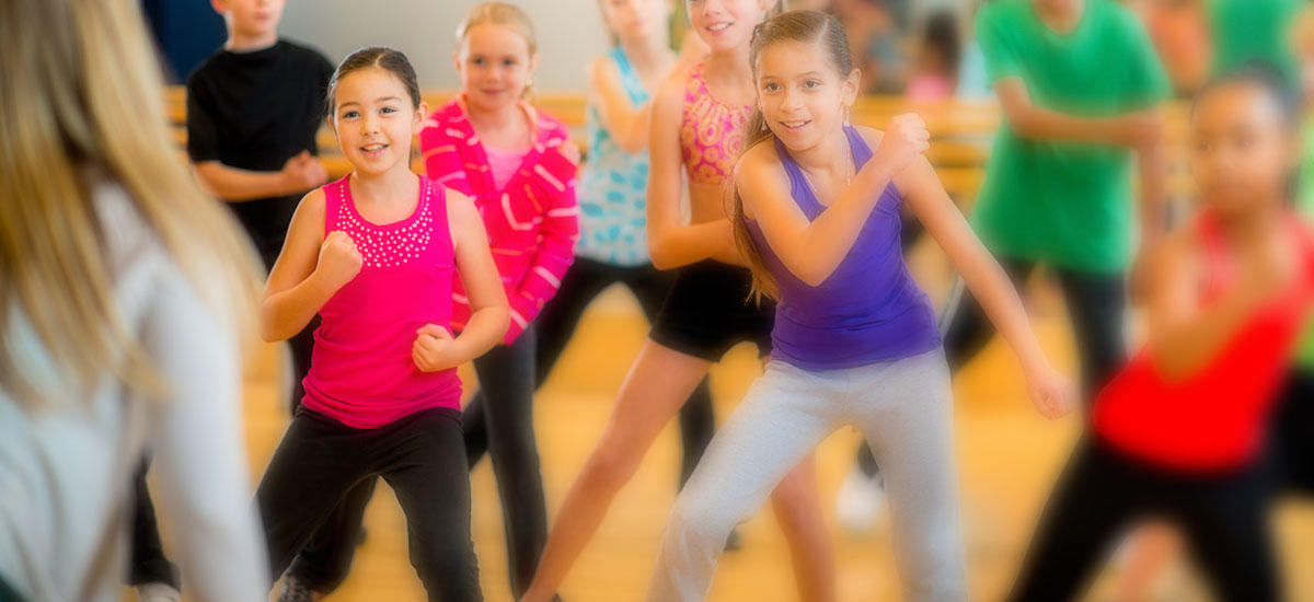 Kids dancing for fitness