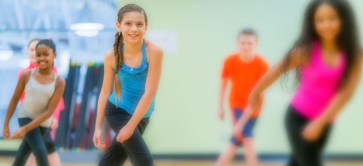 Kids dancing in dance studio